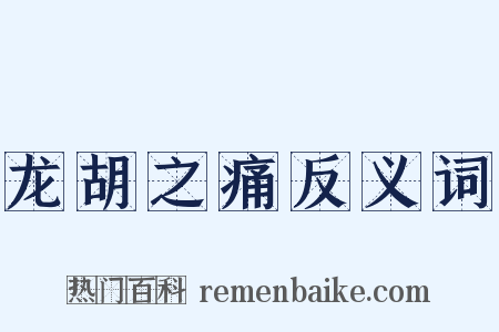 龙胡之痛反义词是什么意思的图片